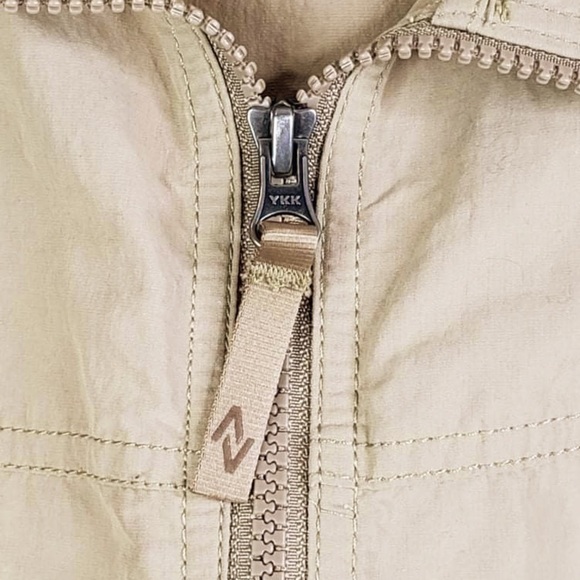 Eddie Bauer Travex Women's Khaki Zip Up Utility Jacket Nylon Hiking Medium - Picture 2 of 7